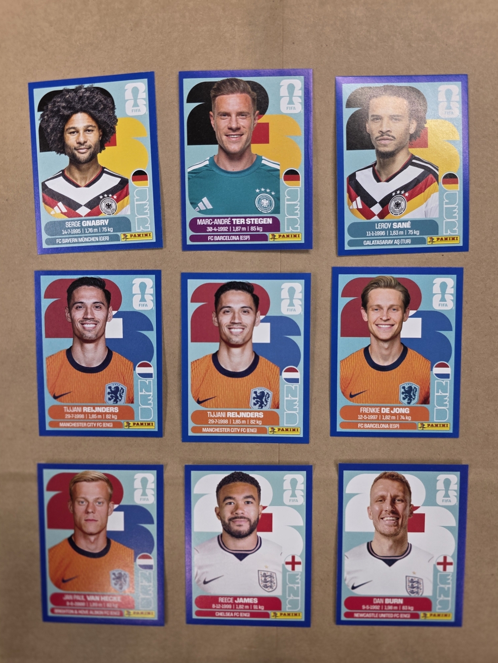 Panini 2026 World Cup Soccer Stickers - Blue Color Version